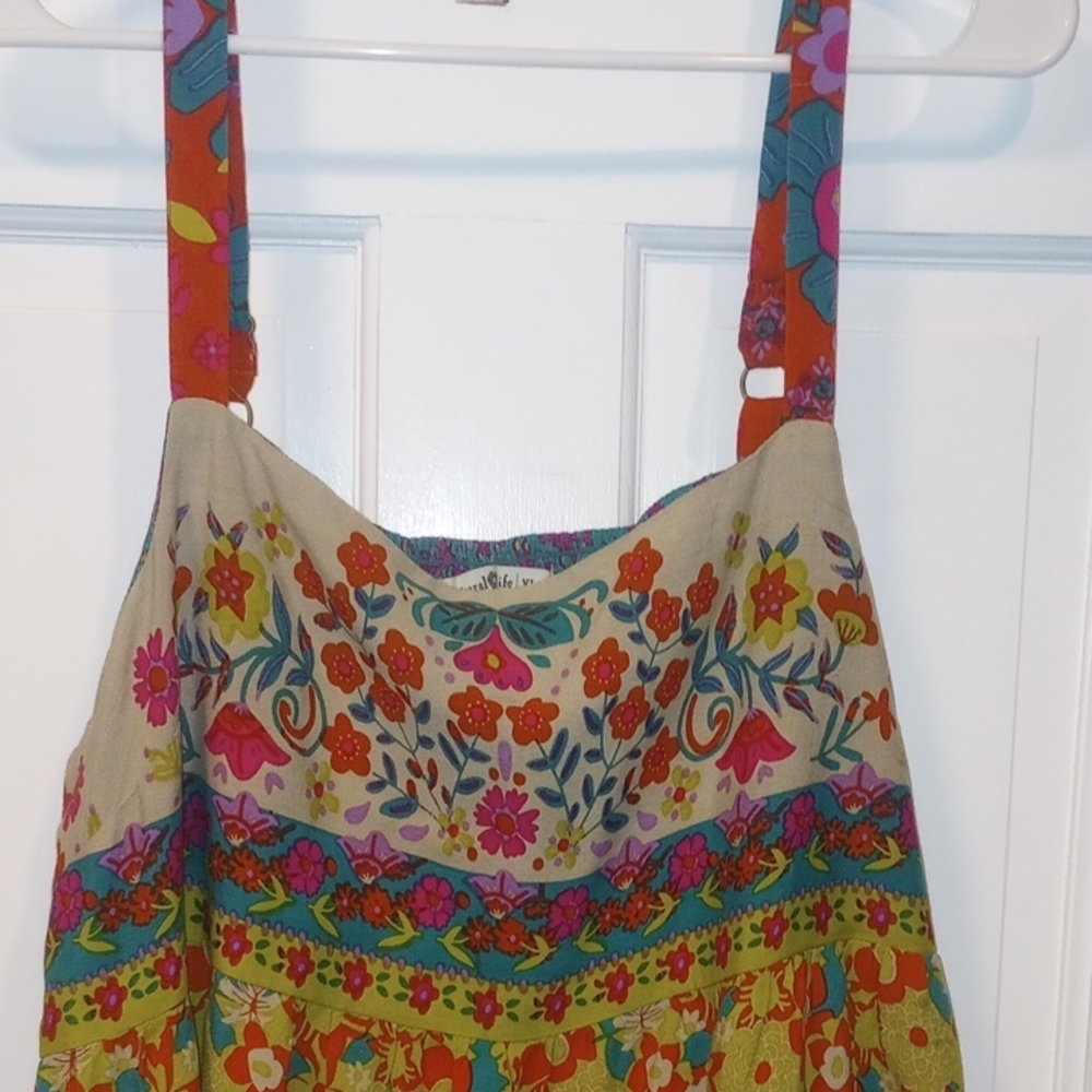 Natural Life Floral Bohemian Dress with Straps
